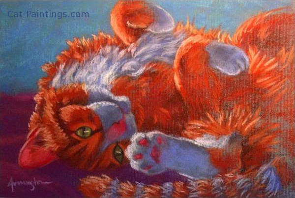 pastel cat paintings