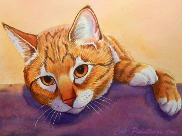 Painting of Tabby Cat