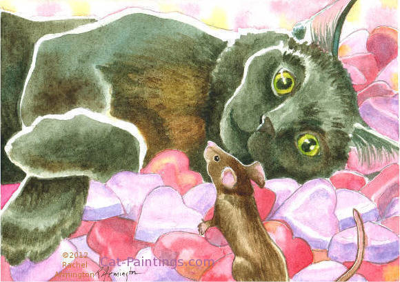 Valentine chocolate black cat picture