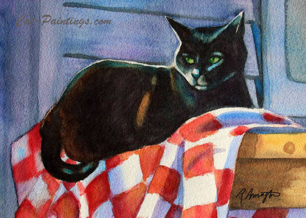 black cat independence dat Fourth of July flag porch