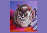 Painting of Siamese Cat