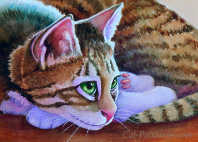 tiger cat painting