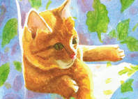 Orange Tabby Kitten Painting