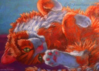 pastel cat painting