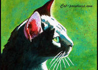 popular black cat paintings dot com