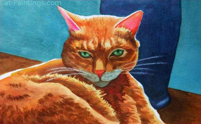 Painting of grumpy cat