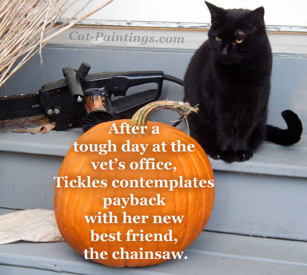 Tickles and her chainsaw