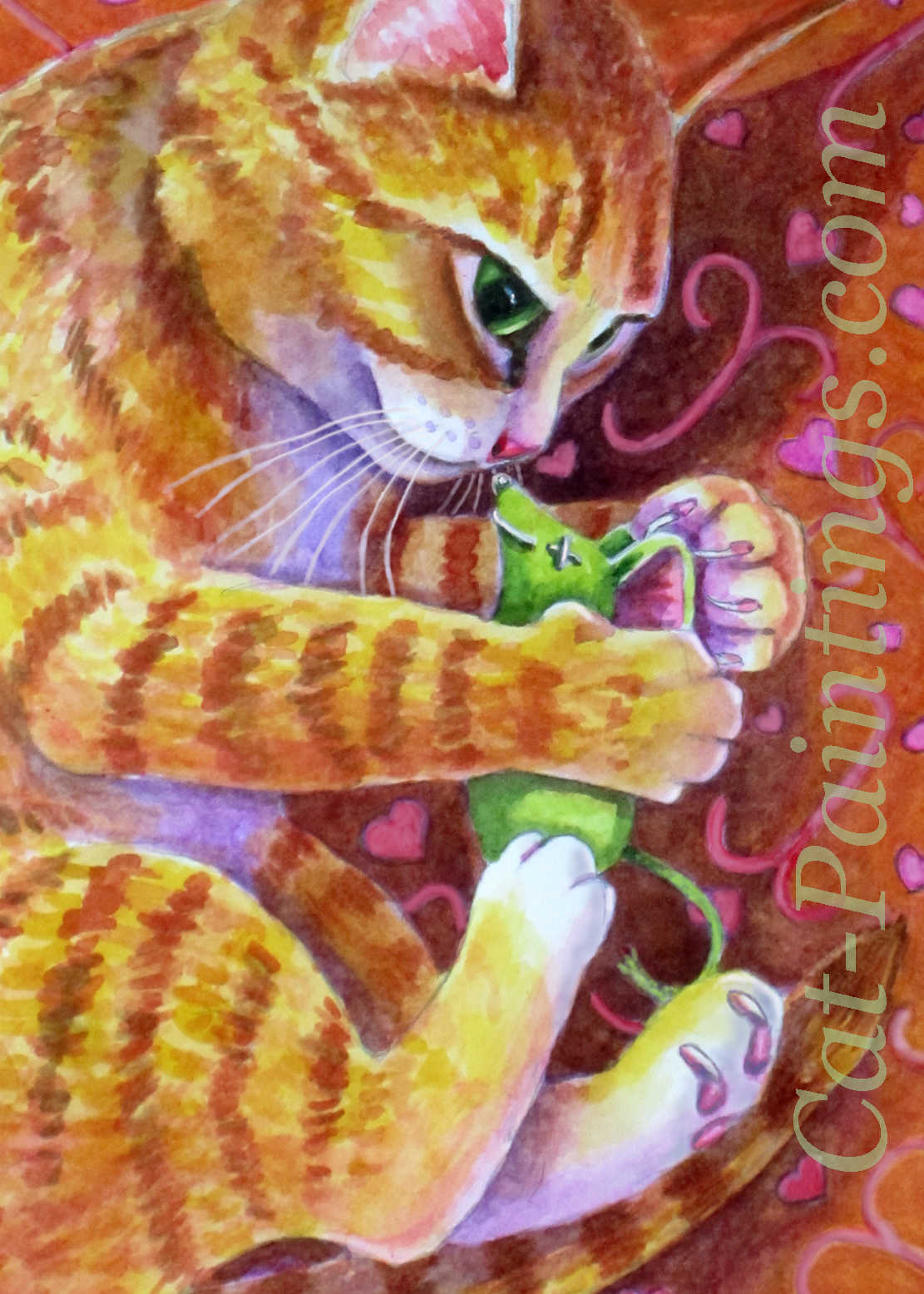medicinal catnip mouse rachel m brown cat paintings