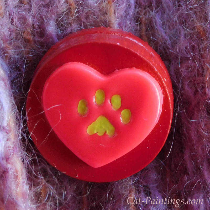 Cat footprint made out of polymer clay dyi crafts