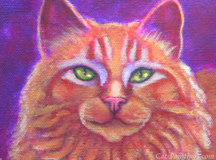 Tabby midway finished painting