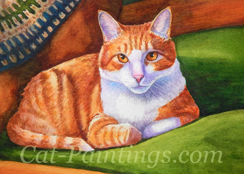 Portrait of Tabby Cat   Original Work in Progress by Rachel