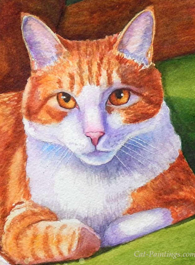 Nancy's cat painting cropped to portrait