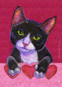 Valentines Tuxedo Cat